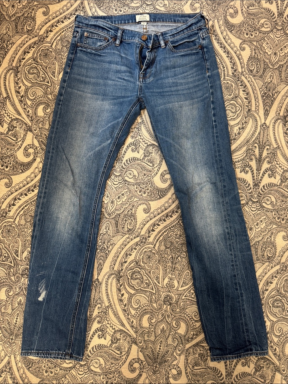 J. Crew Selvedge matchstick Jeans in Medium Blue Wash sz 28